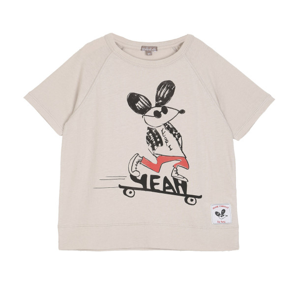 Bedrucktes T-Shirt Beige